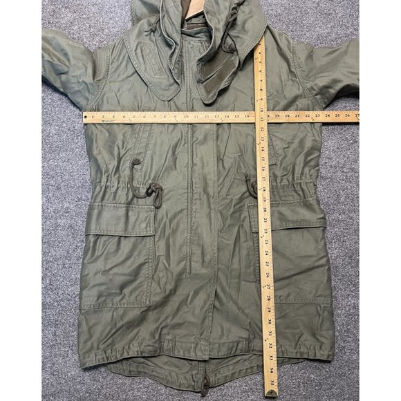 GAP Women's Green Military Sherpa Lined Parka Coat Jacket Small - Picture 8 of 9